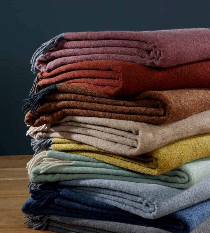 Плед Biederlack CASHMERE blau-grau