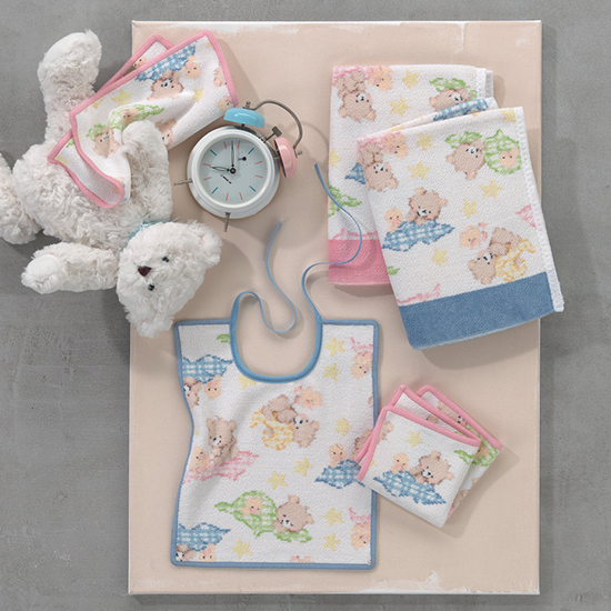 Нагрудник Feiler BEN & FINE конфетно-розовый