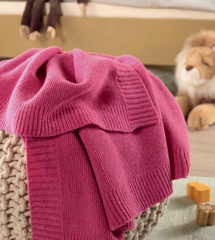 Плед Biederlack WOOL KNIT PINK