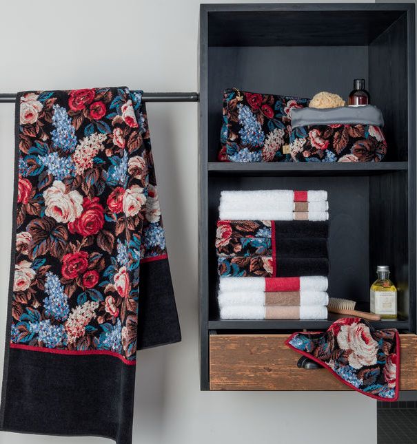 Плед Feiler CORNWALL бордовый с черным