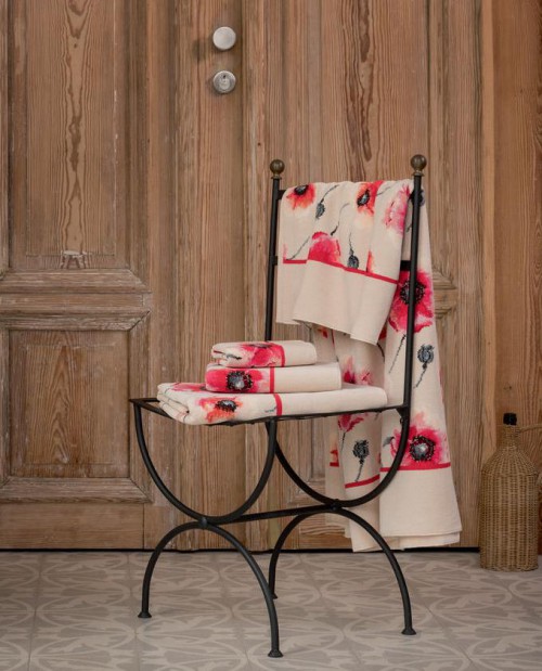 Плед Feiler KLATCHMOHN коралловый