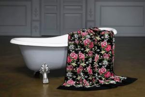 Плед Feiler PEONY SCHWARZ черный