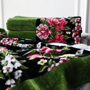 Полотенце Feiler PEONY SCHWARZ зеленое