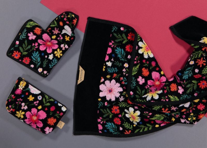 Полотенце Feiler FLOWER POWER черное